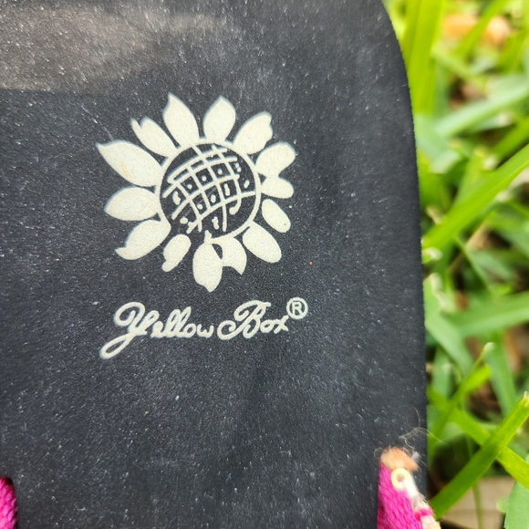 Yellow Box Oria Pink and Black Women's Sandals Flip Flops Size 8 - Picture 4 of 7